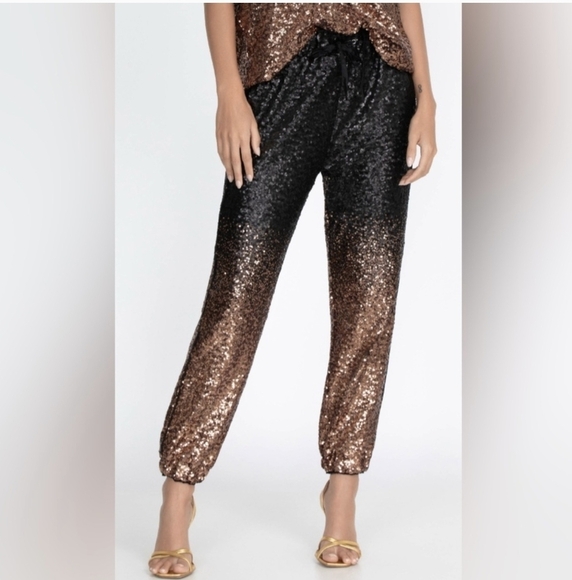 Johnny Was NWT Black and Copper Sequin Pants - Picture 3 of 16
